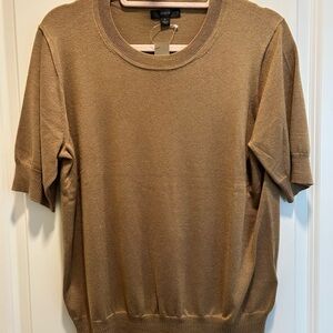 Silk Blend Short Sleeve Sweater